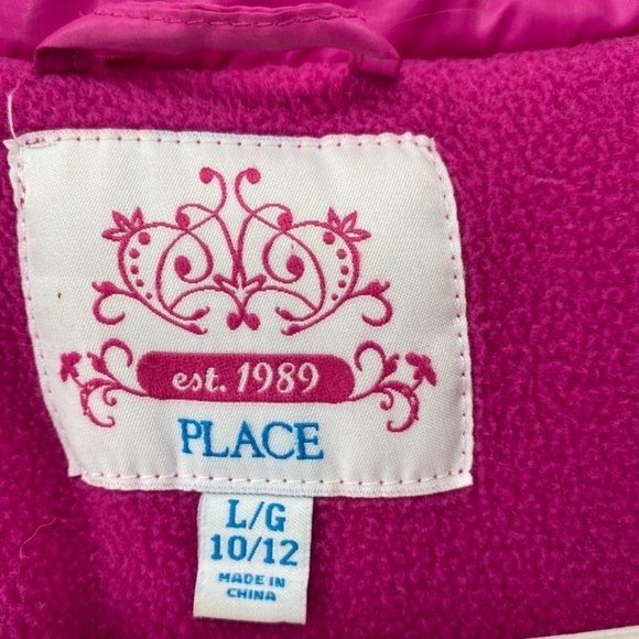 The Children's Place Jacket Youth Girls Large 10/12 Winter Puffer Fleece Lined - Picture 13 of 14